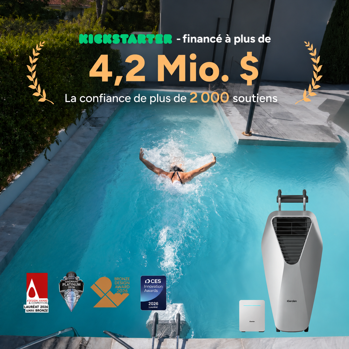 Propulseur de Natation Portable iGarden X-I (X-I)